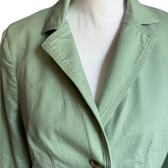 L.L. BEAN Women's Seafoam Green Blazer Jacket 3-Button Classic Size Small - Picture 4 of 17
